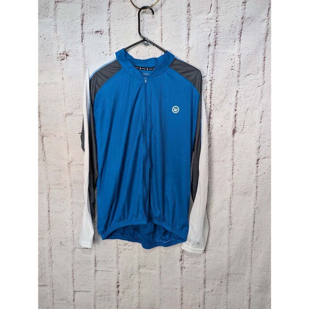 Canari Men's Long Sleeve Full Zip Cycling Lightweight Jacket Windbreaker Rain Ex